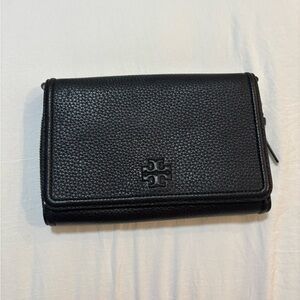 Tory Burch Black Pebbled Leather Crossbody